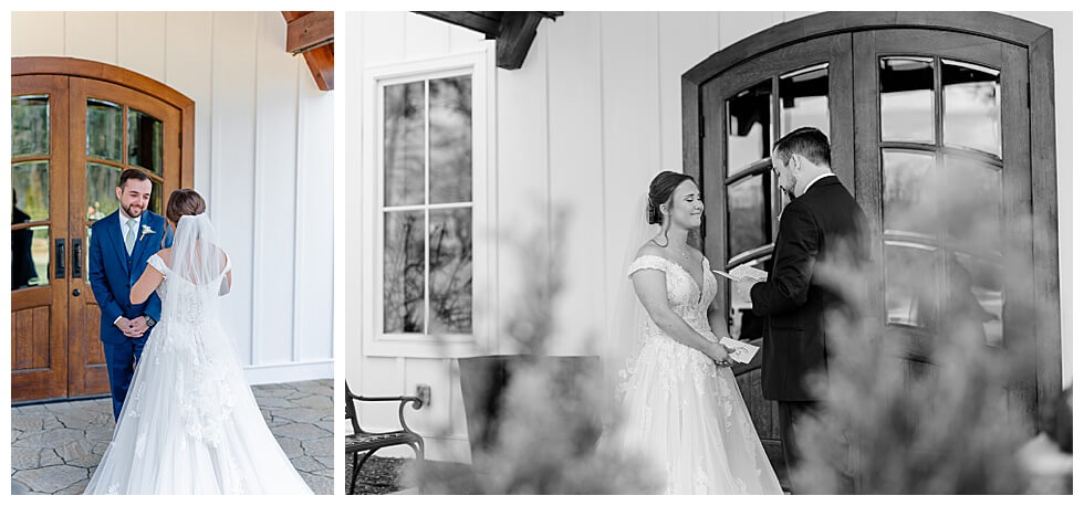 Bride and Groom Sharing Private Moments at The Pavilion At Carriage Farm