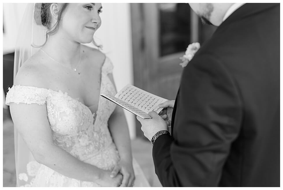 Bride getting Emotional Over Vows Written By Groom