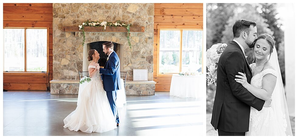 Bride and Groom Sharing First Dance at The Pavilion At Carriage Farm