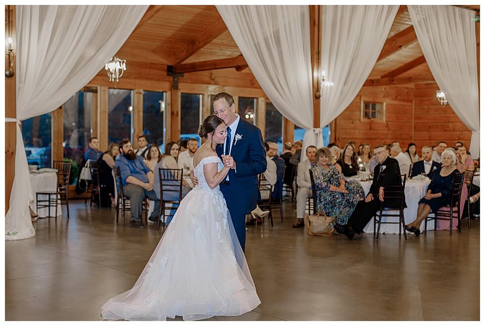 Bride and Father of the Bride sharing First Dance at The Pavilion At Carriage Farm