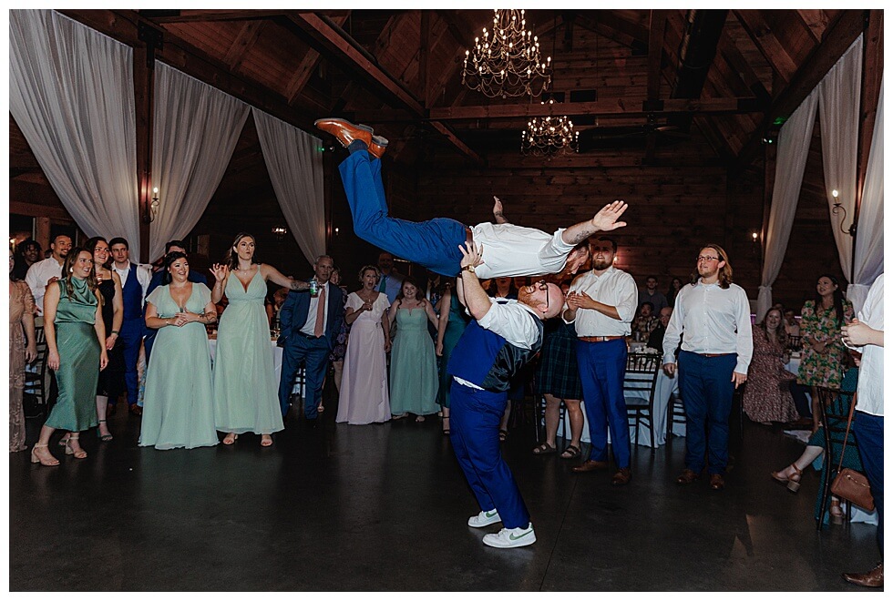 Breakdancing on the dance floor at The Pavilion At Carriage Farm