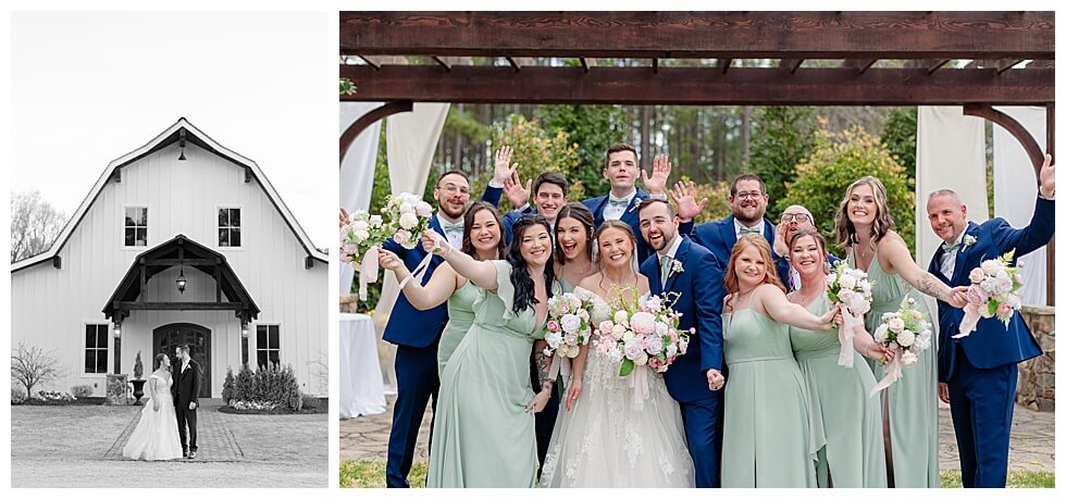 Bridal Party taking wedding portraits